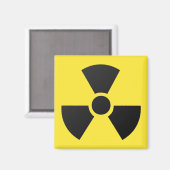 Aimant Symbole atomique nucléaire radioactif (Recto/Verso)