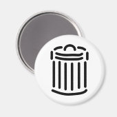 Aimant Symbole Black Trash Can (Recto/Verso)
