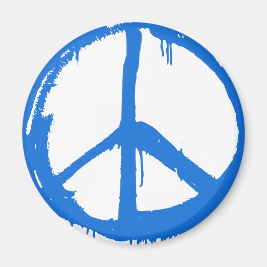 Aimant SYMBOLE Bleu DE LA PAIX (Devant)