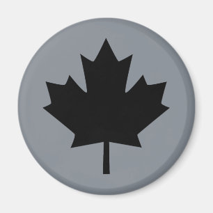 Aimant Symbole canadien de feuille d'érable noire