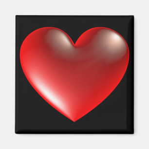 Aimant Symbole cardiaque 3D rouge