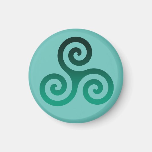 Aimant Symbole celtique antique Triskele vert (Devant)