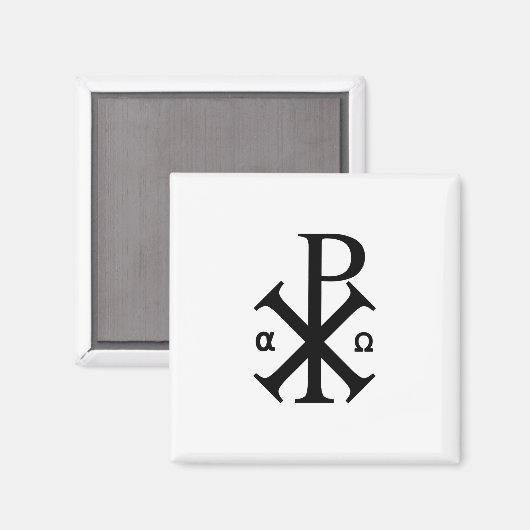 Aimant Symbole chrétien de Chi Rho (Recto/Verso)