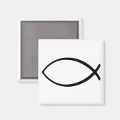 Aimant Symbole Christian Fish (Ichthys) (Recto/Verso)