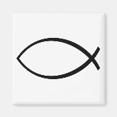 Aimant Symbole Christian Fish (Ichthys) (Devant)