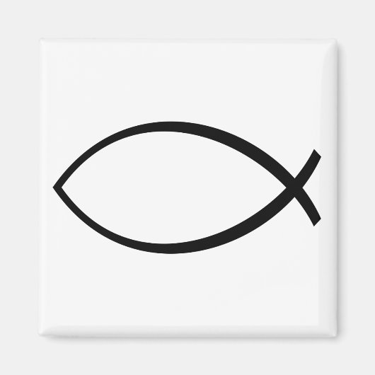 Aimant Symbole Christian Fish (Ichthys) (Devant)