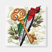 Aimant Symbole clé palestinien du droit au retour (Devant)