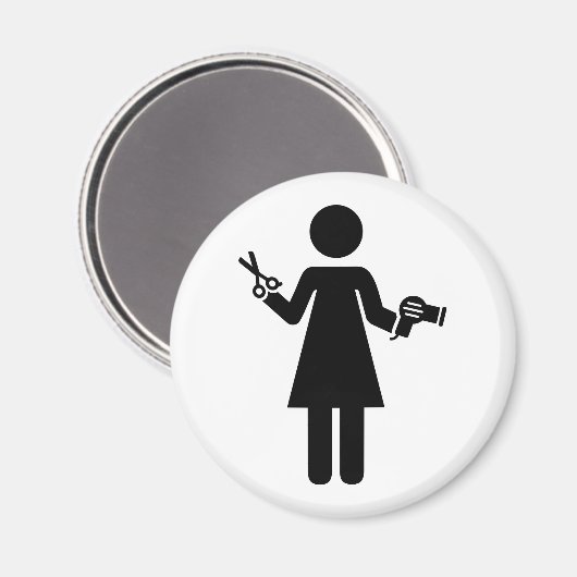 Aimant Symbole coiffeur (Recto/Verso)