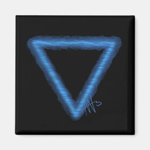 Aimant Symbole d'alchimie des éléments d'eau ondulée