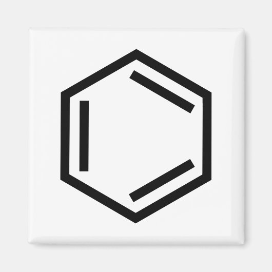 AIMANT SYMBOLE D'ANNEAU BENZENE (Devant)