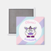 Aimant Symbole d'anniversaire de la licorne personnalisée (Recto/Verso)