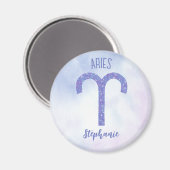 Aimant SYMBOLE D'Astrologie Pretty Aries Personnalisé Pur (Recto/Verso)