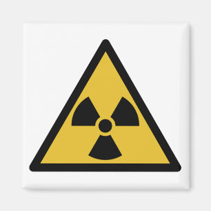 Aimant Symbole d'avertissement de rayonnement (danger rad