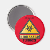 Aimant Symbole d'avertissement de risque biologique Thund (Recto/Verso)