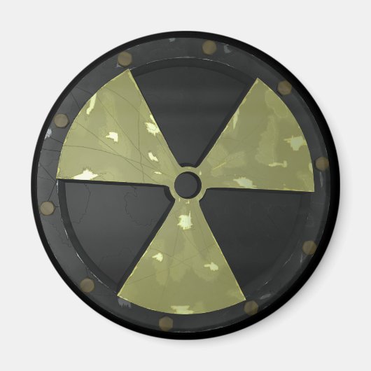 Aimant Symbole d'avertissement radioactif (Devant)