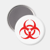 Aimant Symbole de bioaléa rouge (Recto/Verso)