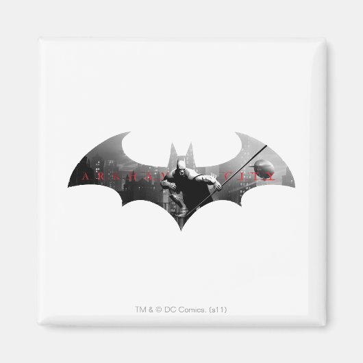 Aimant Symbole de chauve-souris de la ville d'Arkham (Devant)
