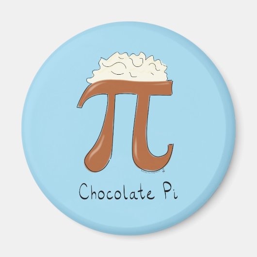 Aimant Symbole de chocolat amusant Pi enseignant math (Devant)