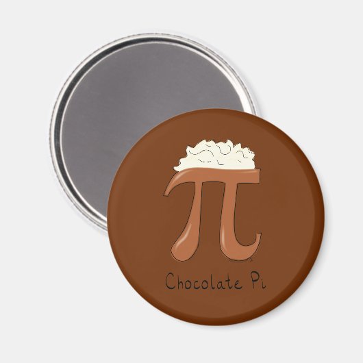 Aimant Symbole de chocolat amusant Pi enseignant math (Recto/Verso)