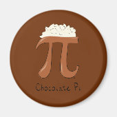 Aimant Symbole de chocolat amusant Pi enseignant math (Devant)