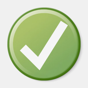 Aimant Symbole de coche verte écrit