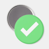 Aimant Symbole de coche verte écriture (Recto/Verso)