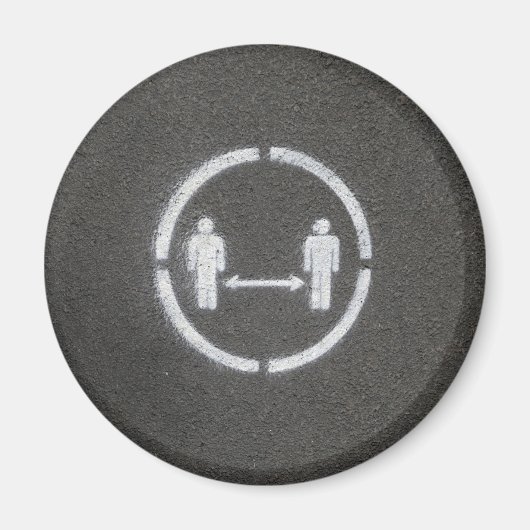 Aimant Symbole de distance sociale (Devant)
