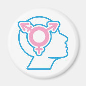 Aimant Symbole de Fierté Trans (Devant)