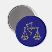 Aimant Symbole de la Balance zodiac sign Libra (Recto/Verso)