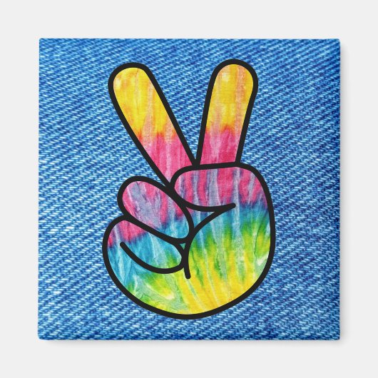 Aimant SYMBOLE DE LA cravate-JOUR DE LA PAIX (Devant)