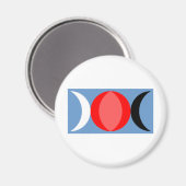 Aimant Symbole de la déesse triple (Recto/Verso)