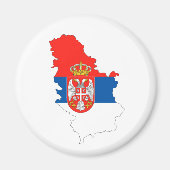 Aimant symbole de la forme du drapeau de la serbie (Devant)