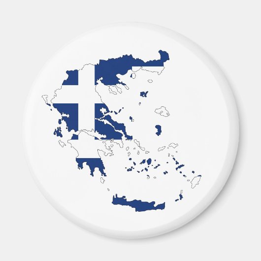 Aimant symbole de la forme du drapeau du pays de grèce (Devant)