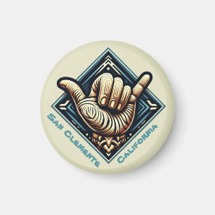 Aimant Symbole de la main du surfeur