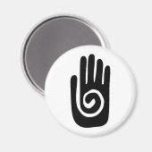 Aimant symbole de la main Hopi guérir spirale paume améri (Recto/Verso)