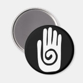 Aimant symbole de la main Hopi guérir spirale paume améri (Recto/Verso)
