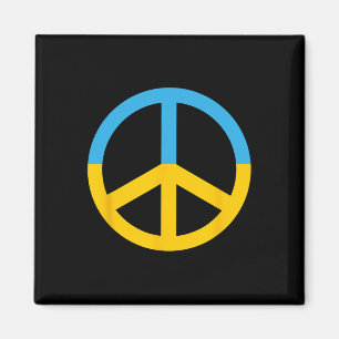 Aimant Symbole de la paix avec les couleurs du drapeau uk