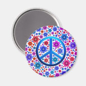 Aimant SYMBOLE DE LA PAIX Hippie (Recto/Verso)
