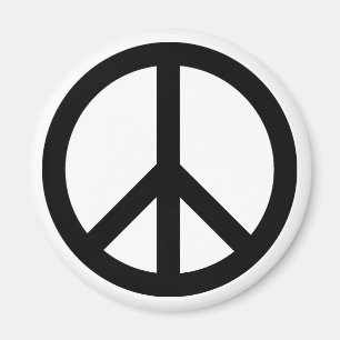 Aimant Symbole de la paix Noir noir de la guerre