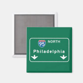 Aimant Symbole de la route de Philadelphie, PA (Recto/Verso)
