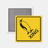 AIMANT SYMBOLE DE LA ROUTE DU PINGOUIN (Recto/Verso)