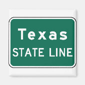Aimant SYMBOLE DE LA ROUTE DU Texas State Line (Devant)