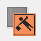 Aimant Symbole de la route Flagman (Recto/Verso)
