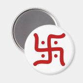Aimant symbole de la swastika hindoue traditionnelle indi (Recto/Verso)