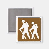 Aimant Symbole de la zone de randonnée (Recto/Verso)