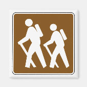 Aimant Symbole de la zone de randonnée (Devant)