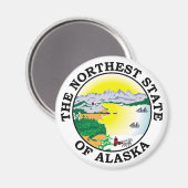 Aimant Symbole de l'Alaska (Recto/Verso)