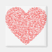 Aimant symbole de l'amour de paix (Devant)