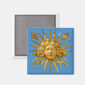 Aimant Symbole de Louis XIV le Roi Soleil (Recto/Verso)