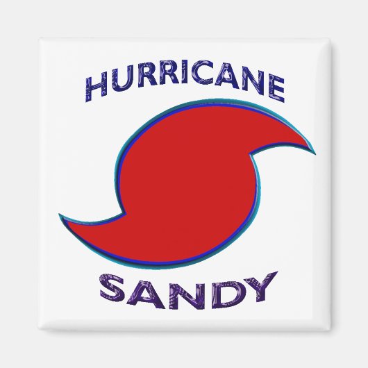 Aimant Symbole de l'ouragan Sandy (Devant)
